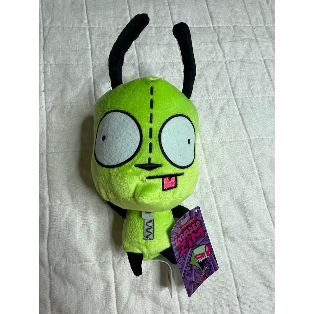 Nickelodeon Invader Zim GIR Plush Just Play Green Dog Suit Stuffed Toy 9 " NWT